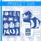 60 Sheets Cyanotype Paper Sun Print Paper Kit High Sensitive Sun Paper White Solar Activated Nature Sun Printing Kit Drawing Paper for Kids Adults Crafts DIY Project (Light Color, 5.8 x 8.3 Inch)